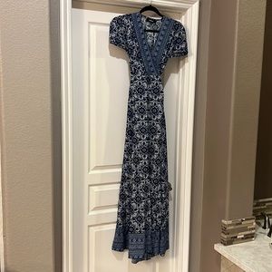 Wrap Dress from Vici Dolls. Small, adjustable, bump friendly.